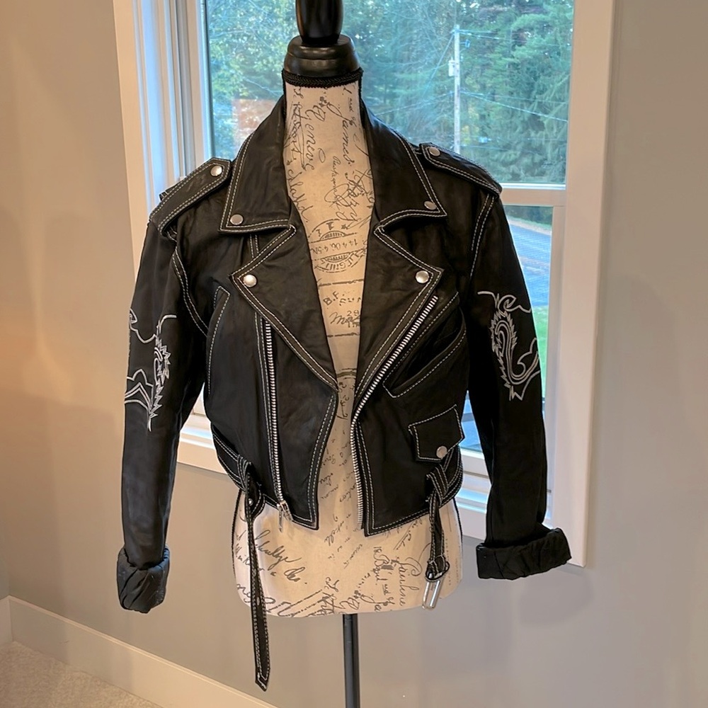 Vintage Contempo Casuals Motorcycle Jacket Size M.